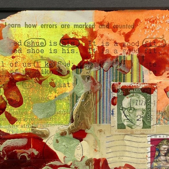 Original Art “If The Shoe Fits” Artwork Mixed Media Painting Frame Ready 11”x14” - Picture 5 of 9